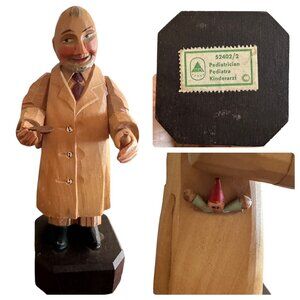 Vintage Anri Toriart Carved Wood Pediatrician Medical Doctor Figurine 52402/2